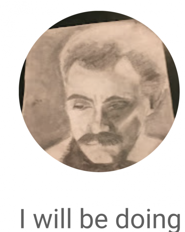 Khalil Gibran (pencil & pastel study)